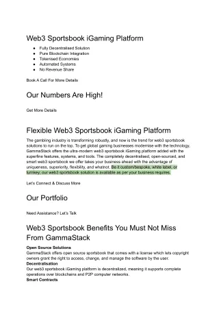 web3 sportsbook igaming platform