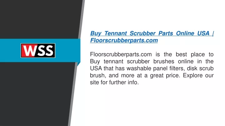 buy tennant scrubber parts online