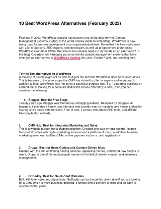 10 best wordpress alternatives february 2023