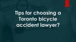 Tips for choosing a Toronto bicycle accident lawyer