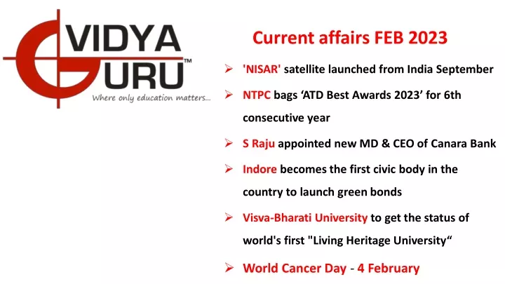 current affairs feb 2023