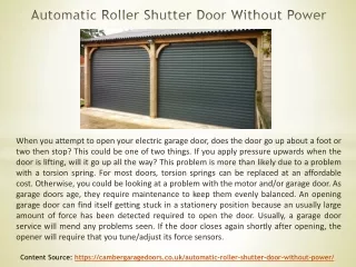 when you attempt to open your electric garage