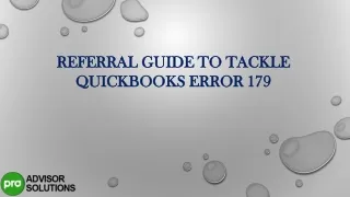 referral guide to tackle quickbooks error 179