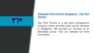 cheapest pest control singapore top pest control