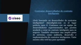 Contratar desarrollador de contrato inteligente   aiseodigital.com