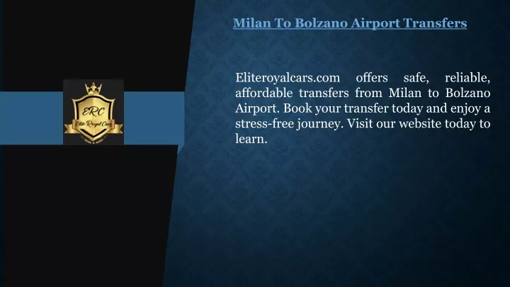 milan to bolzano airport transfers