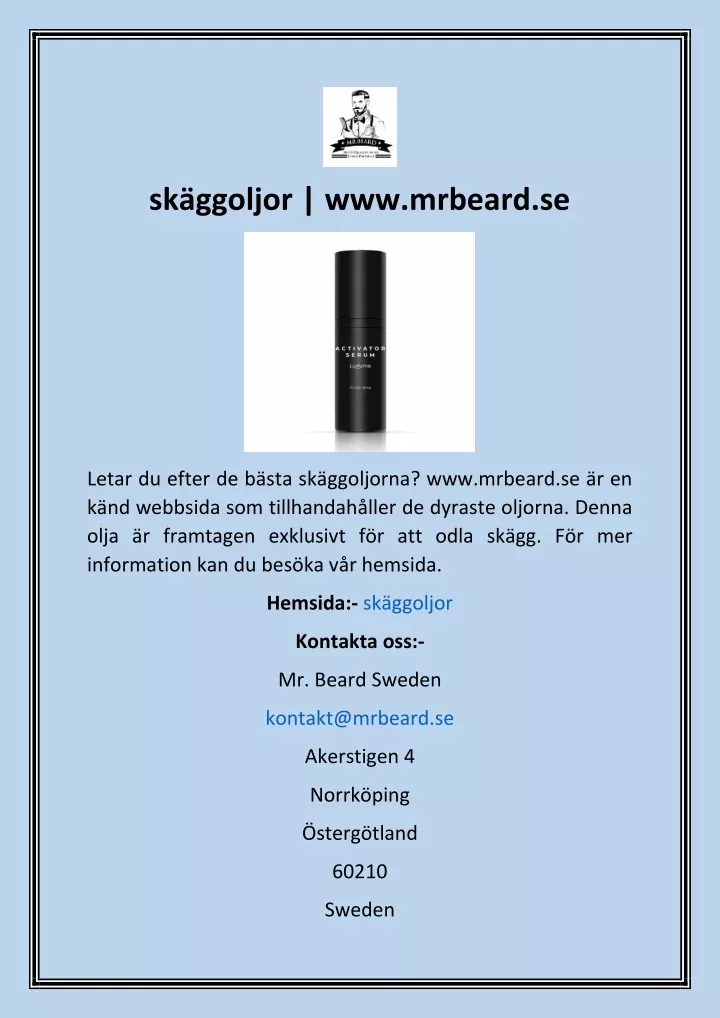 sk ggoljor www mrbeard se