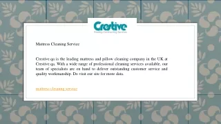 Mattress Cleaning Service   Crestive.qa