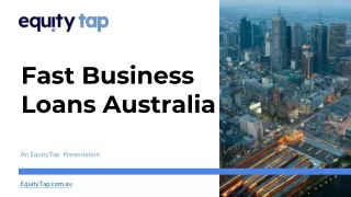 Fast Business Loans Australia