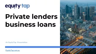 Private Lenders Business Loans