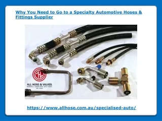 Why You Need to Go to a Specialty Automotive Hoses and Fittings Supplier