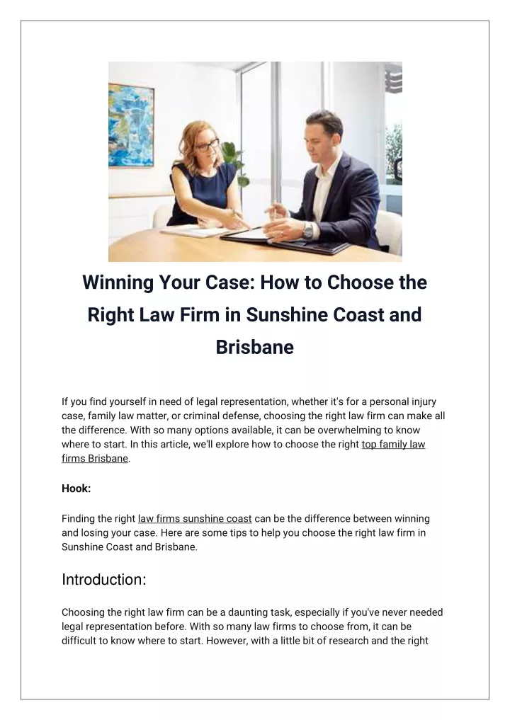 winning your case how to choose the right