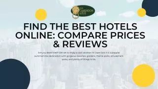 Find the Best Hotels Online Compare Prices & Reviews
