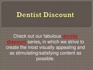 Dentist Discount