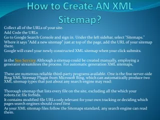 how to create an xml sitemap