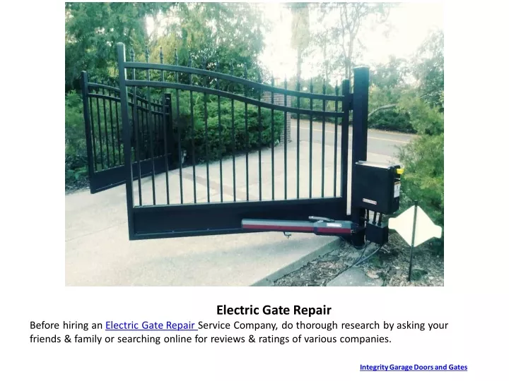electric gate repair before hiring an electric