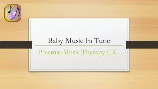 Preemie Music Therapy UK | Babymusicintune.com