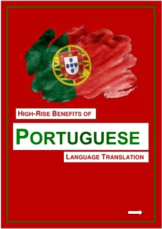 Best Portuguese Language Translation Services in India PDF