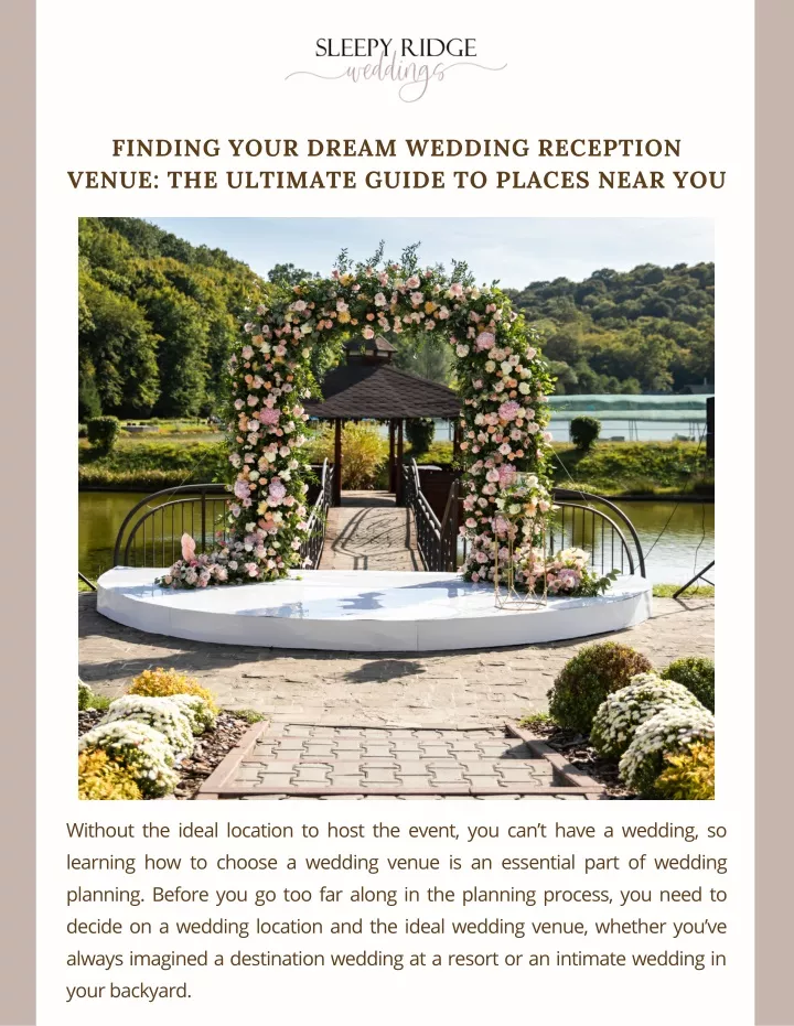 finding your dream wedding reception venue