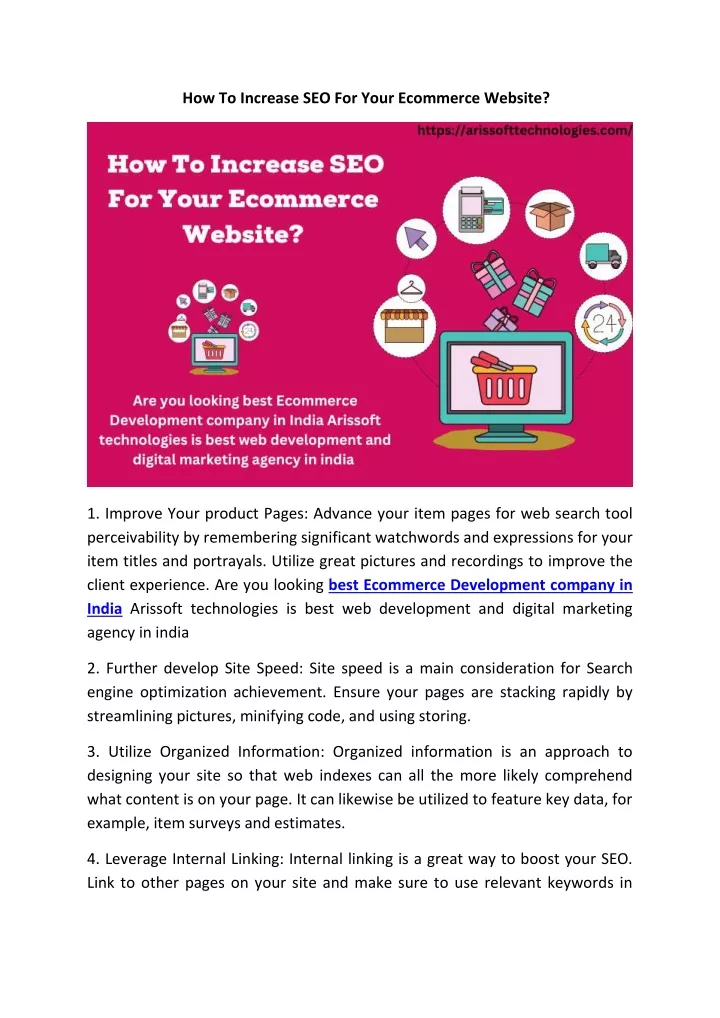 how to increase seo for your ecommerce website