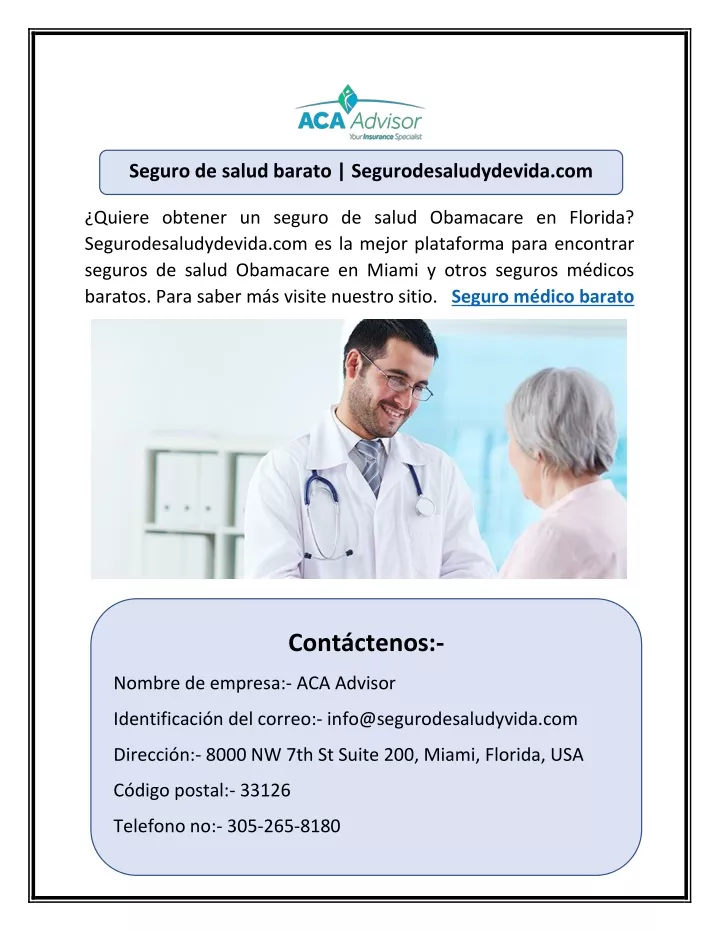 seguro de salud barato segurodesaludydevida com