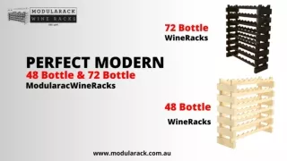 Perfect Modern 48 Bottle & 72 Bottle Modular Wine Rack