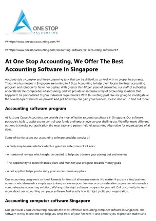 accounting software singapore