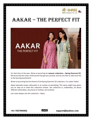 aakar the perfect fit
