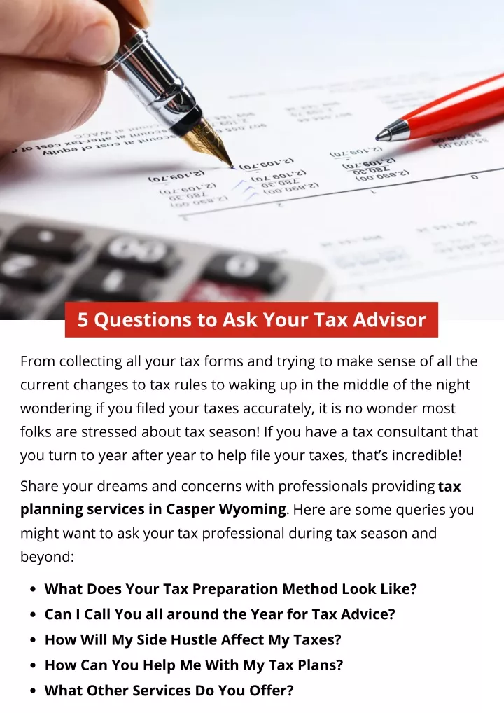 5 questions to ask your tax advisor