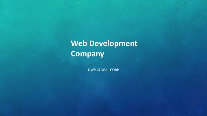 web development company