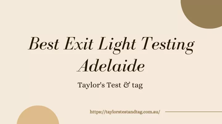 best exit light testing adelaide