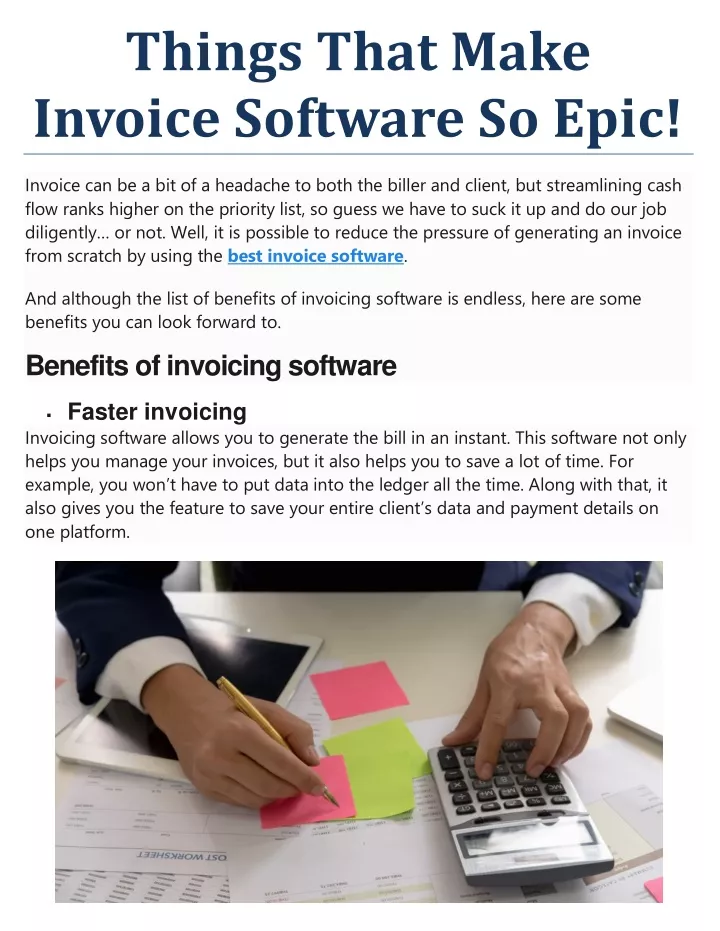 things that make invoice software so epic