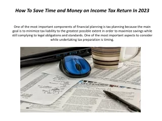 How To Save Time and Money on Income