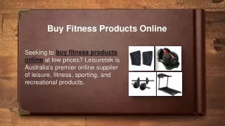 Buy Fitness Products Online