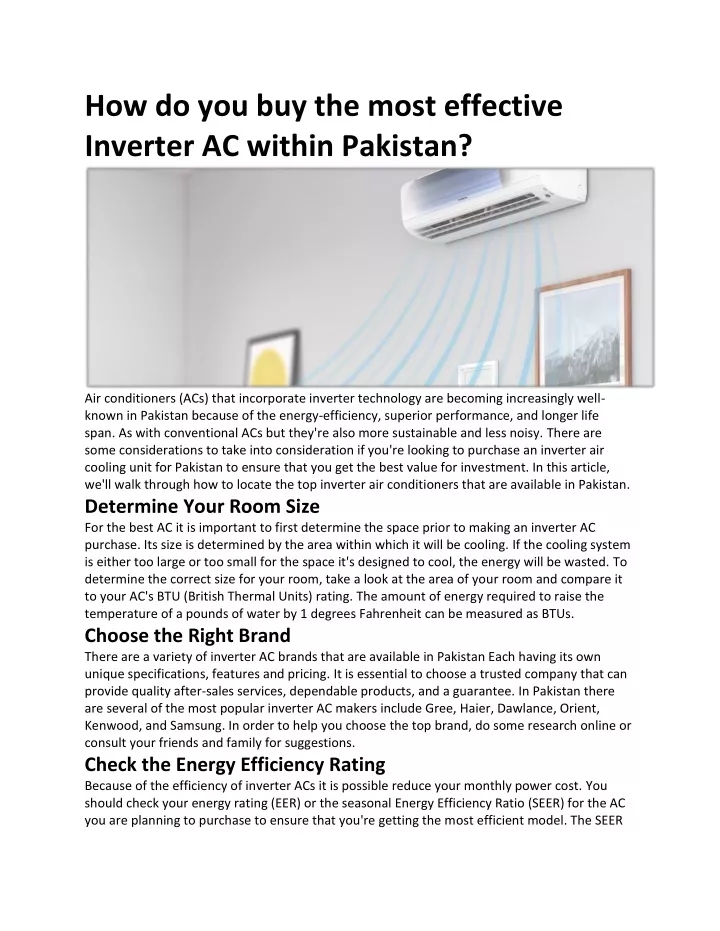 how do you buy the most effective inverter