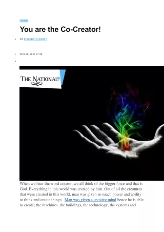 social you are the co creator