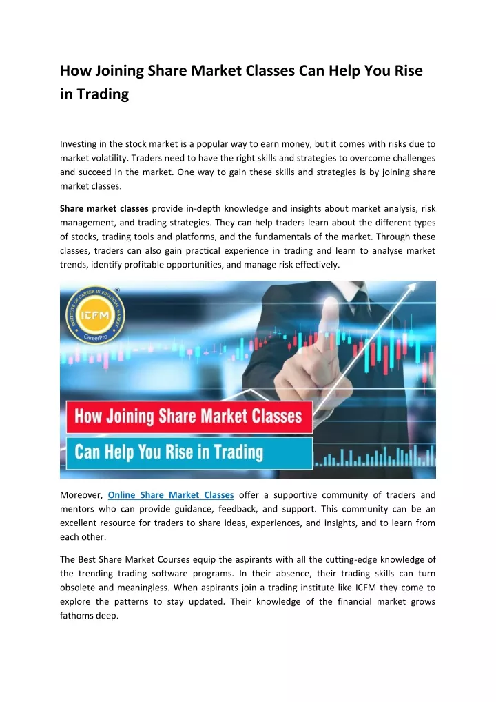 how joining share market classes can help