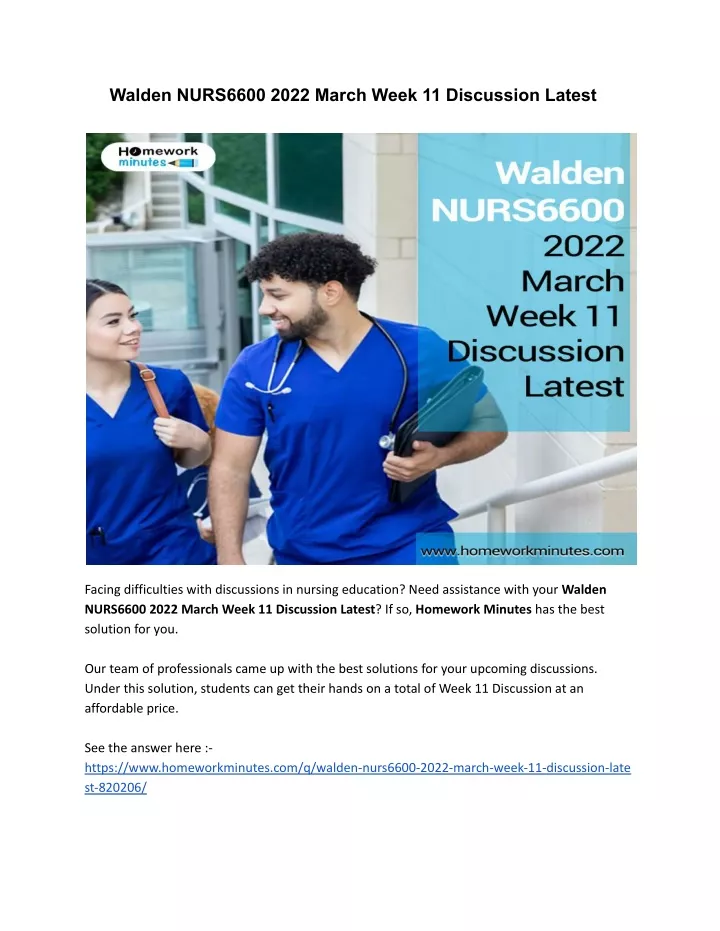walden nurs6600 2022 march week 11 discussion