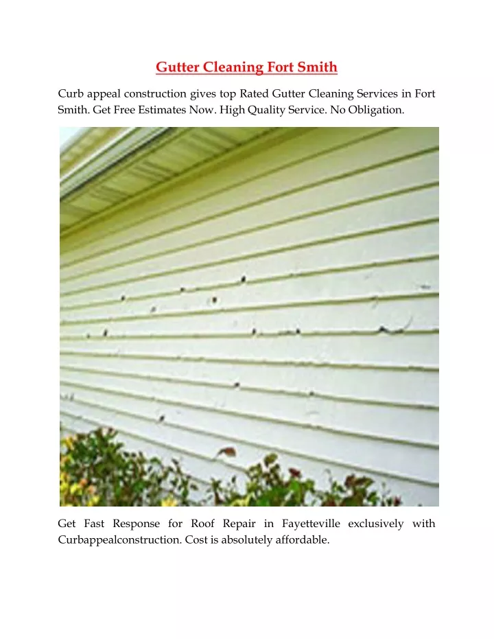 gutter cleaning fort smith