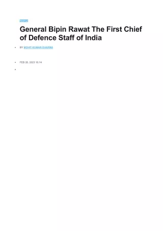 people general bipin rawat the first chief