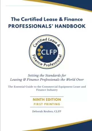 _PDF_ The Certified Lease & Finance Professionals' Handbook: Setting the Standar