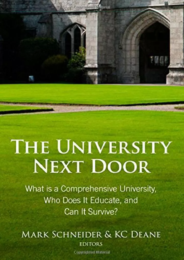 the university next door what is a comprehensive