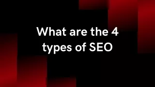 what are the 4 types of seo