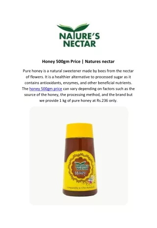 honey 500gm price natures nectar