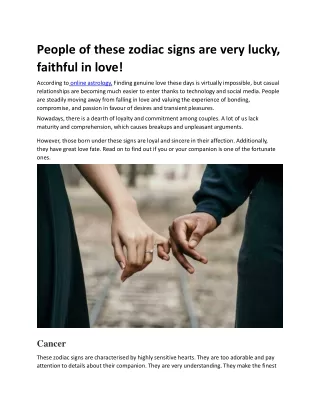 people of these zodiac signs are very lucky