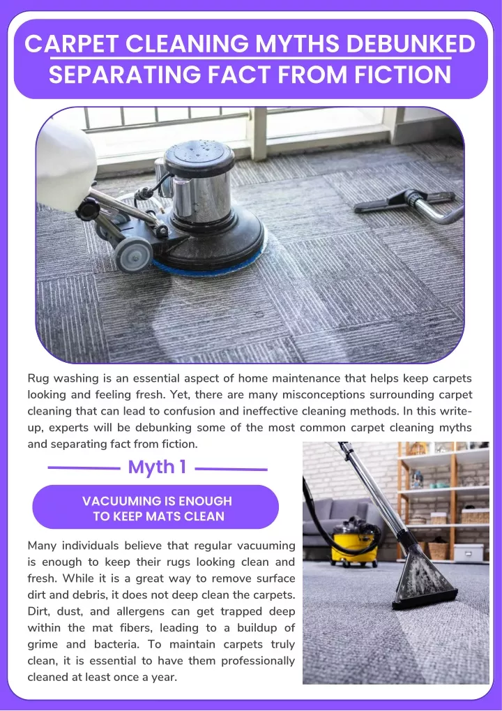 carpet cleaning myths debunked separating fact