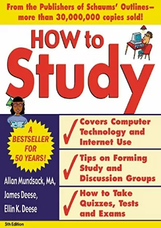 PDF/READ How to Study 5/e