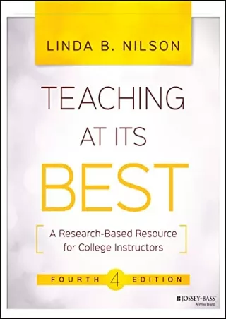 $PDF$/READ/DOWNLOAD Teaching at Its Best: A Research-Based Resource for College