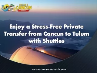 Enjoy a Stress-Free Private Transfer from Cancun to Tulum with Shuttles