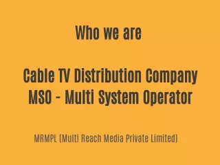 who we are